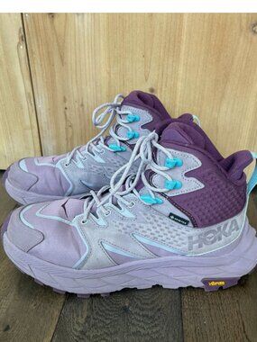 Hoka Anacapa Mid GTX Gore-tex Hiking Boots Lavender Purple Size 9B